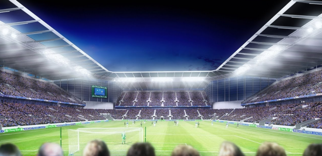 Everton detalha planos de construir um novo estádio