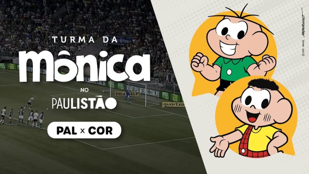 Turma da Mônica estará na transmissão de Corinthians e Guarani no Paulistão