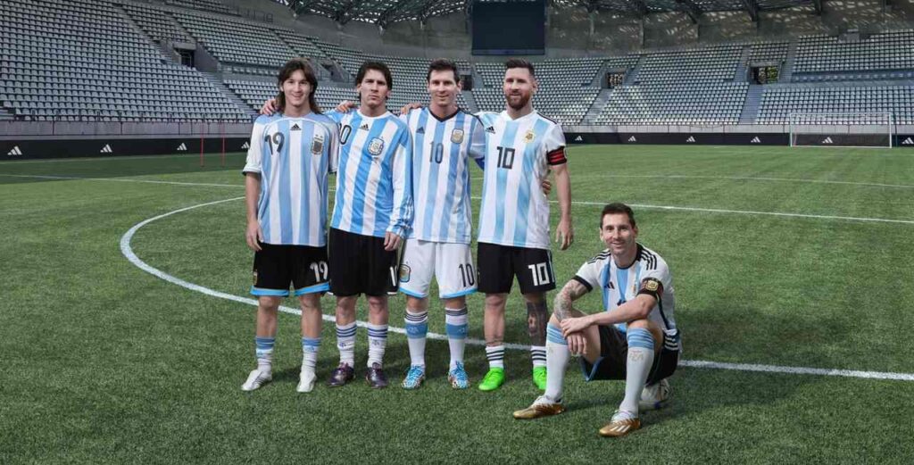 Adidas celebra Lionel Messi com encontro das diversas versões do jogador