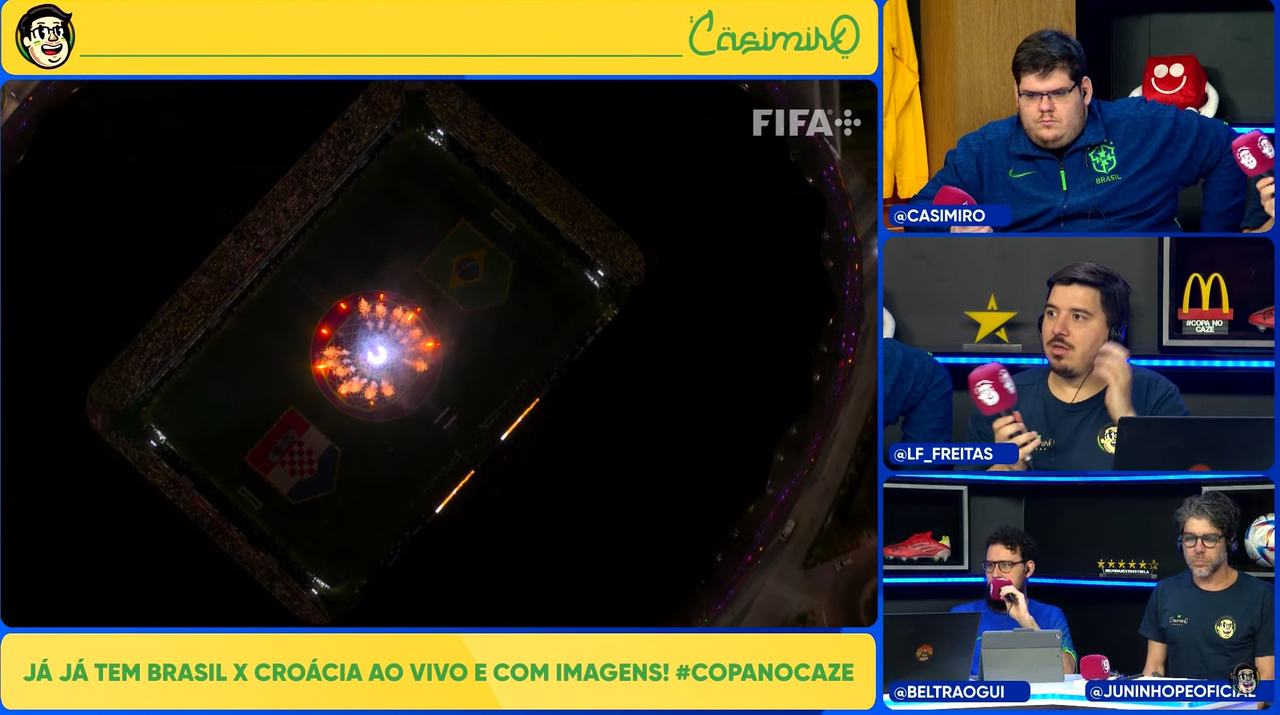 Parece que os jogos completos da Cazé TV na Copa do Mundo, quem