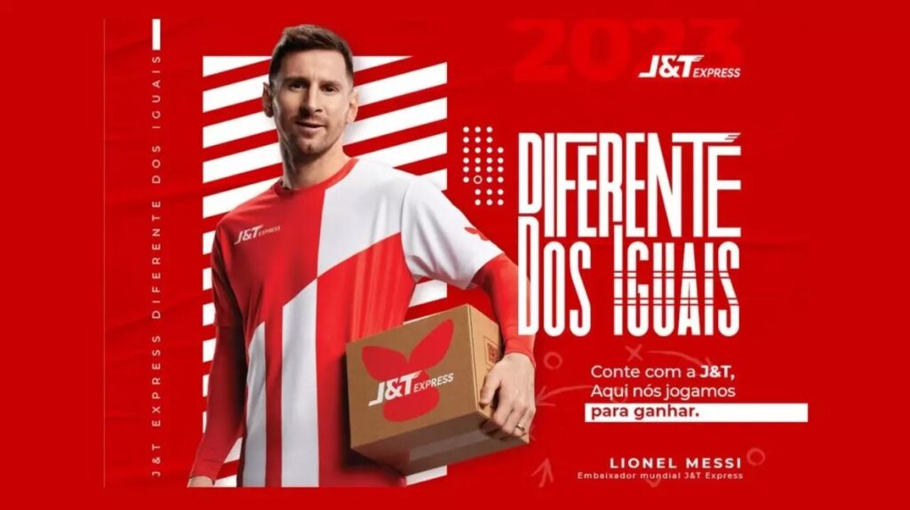 Lionel Messi estrela nova campanha da multinacional J&T Express para o mercado brasileiro
