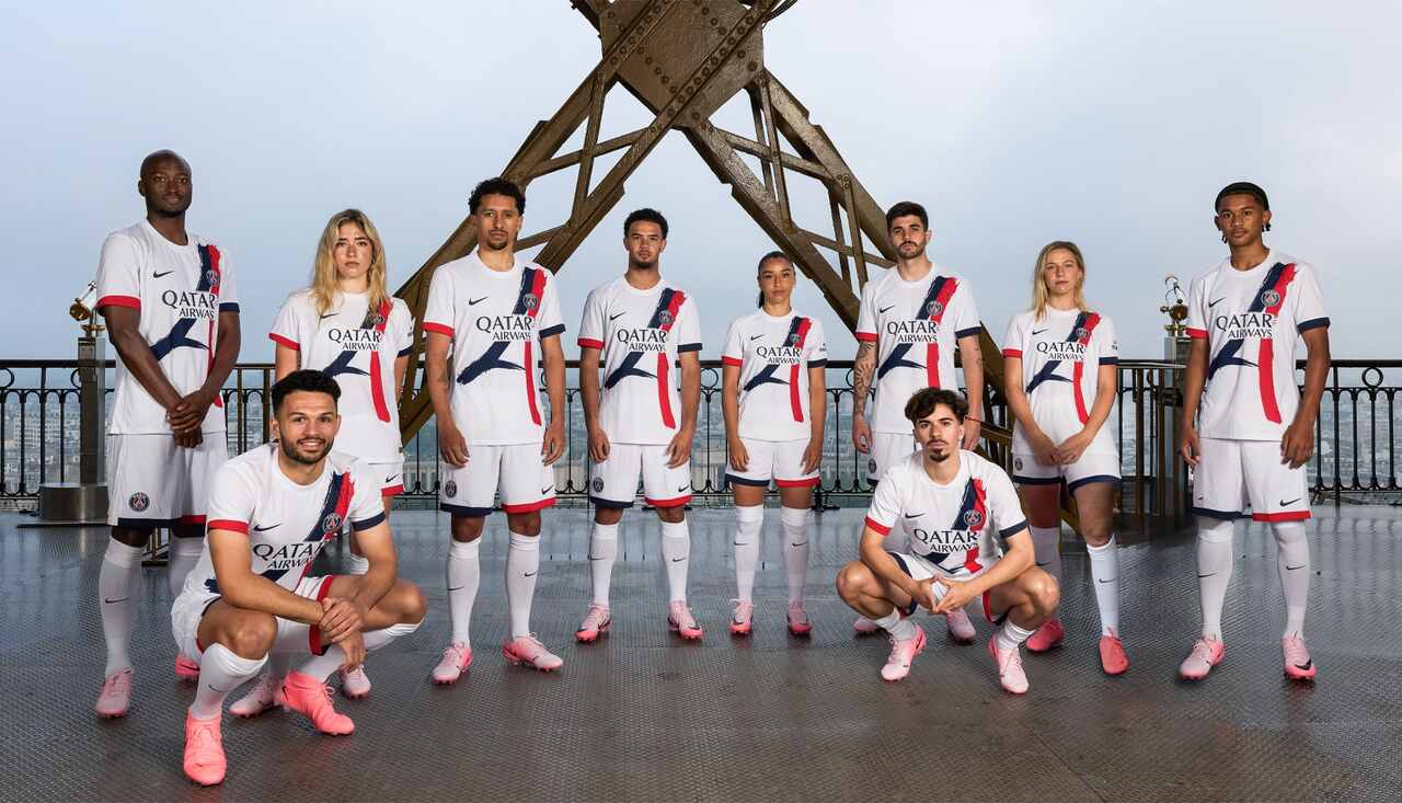 Inspirada na Torre Eiffel, Nike apresenta nova camisa do PSG